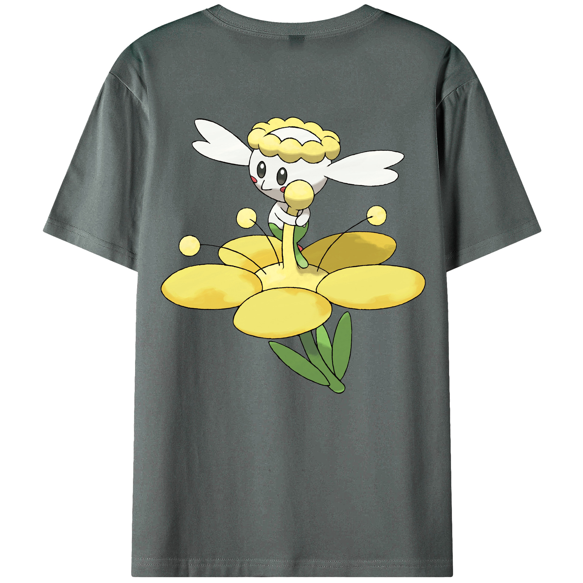 （画像用） ポケットモンスター Pokémon 綿100％ メンズ半袖Tシャツ（バックプリント） 通気性